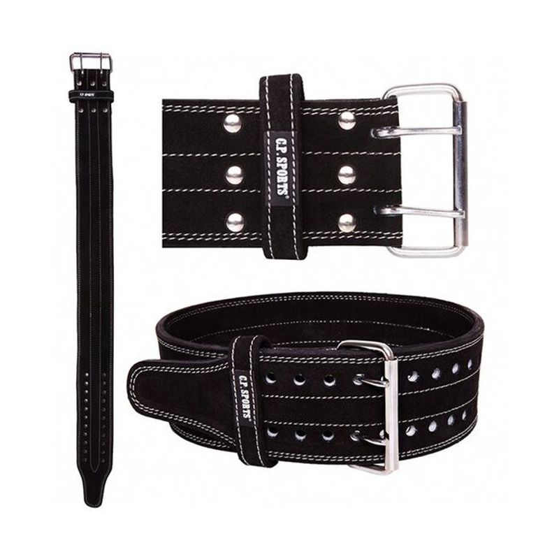 C.P. Sports Powerlifting belt, svart styrkeløftbelte 