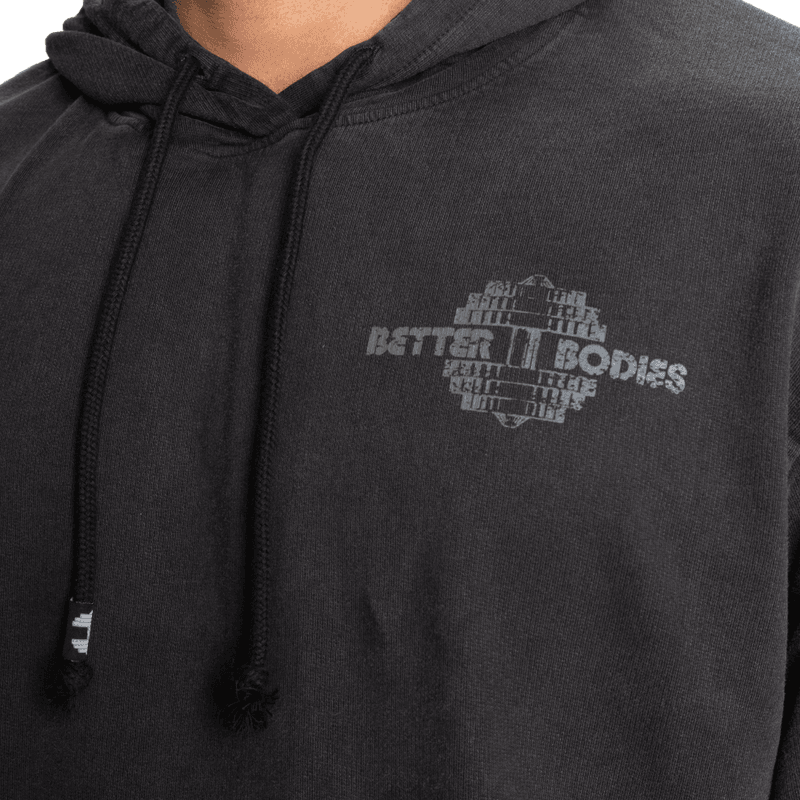 Better Bodies Washed Hoodie, svart hettegenser