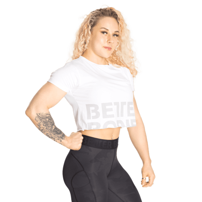 Hovedbilde Better Bodies Astoria Cropped Tee, hvit t-skjorte ...