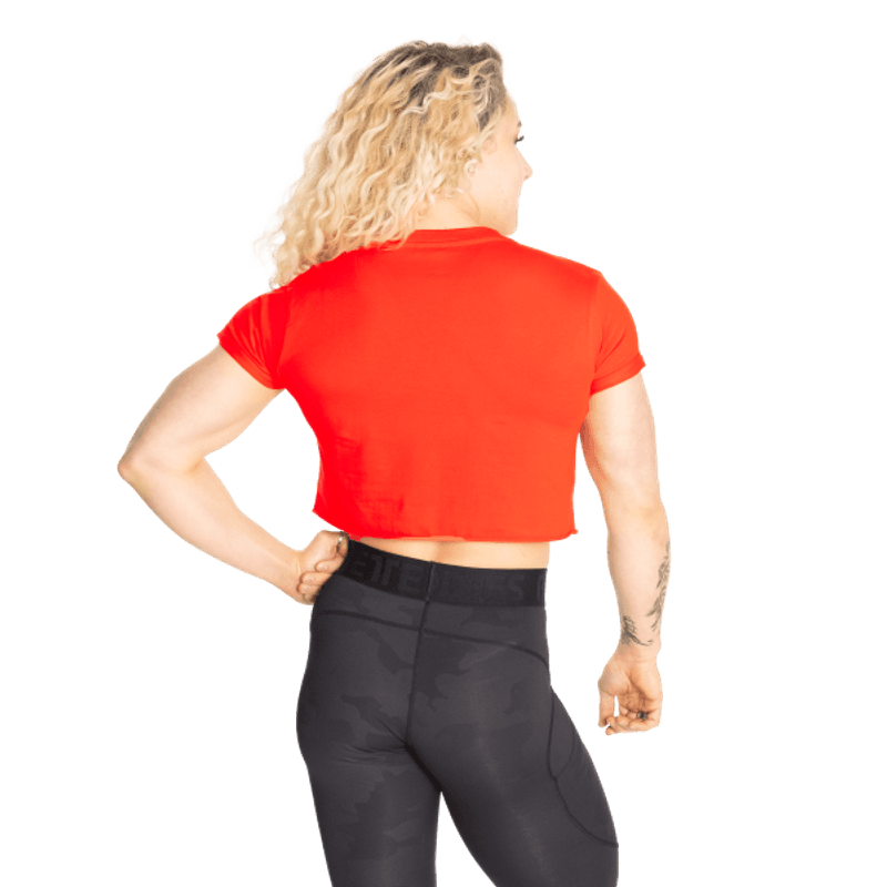 Better Bodies Astoria Cropped Tee, rød t-skjorte 