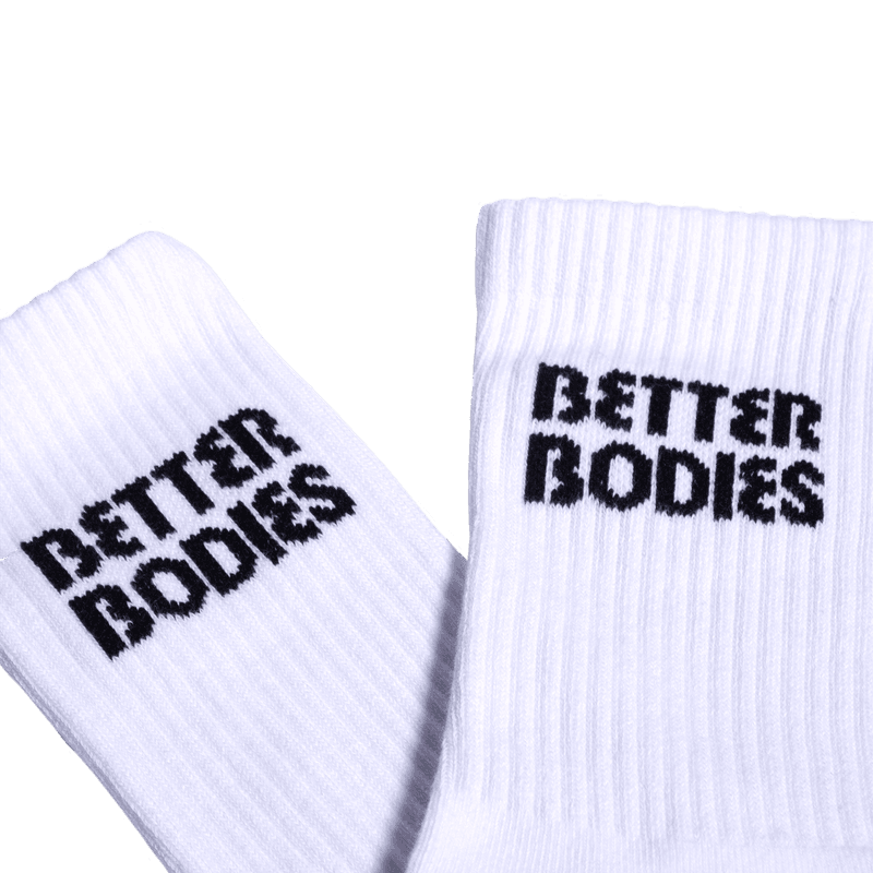 Better Bodies Crew Socks 1 pk, hvite sokker