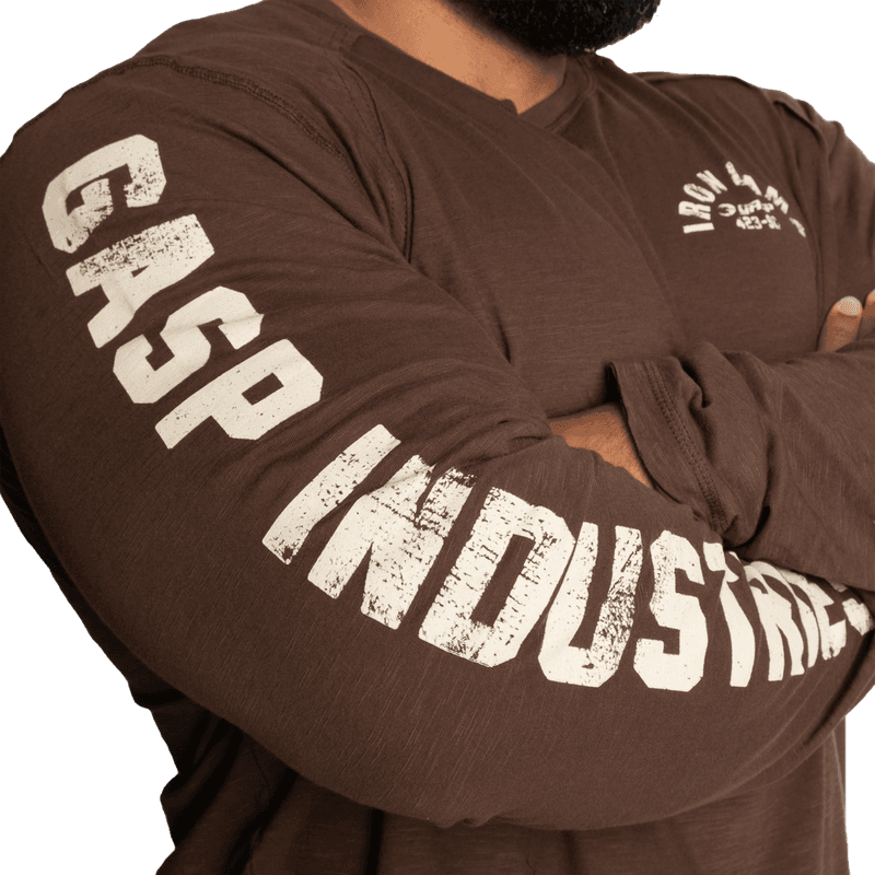 Gasp Throwback LS Tee, timber genser