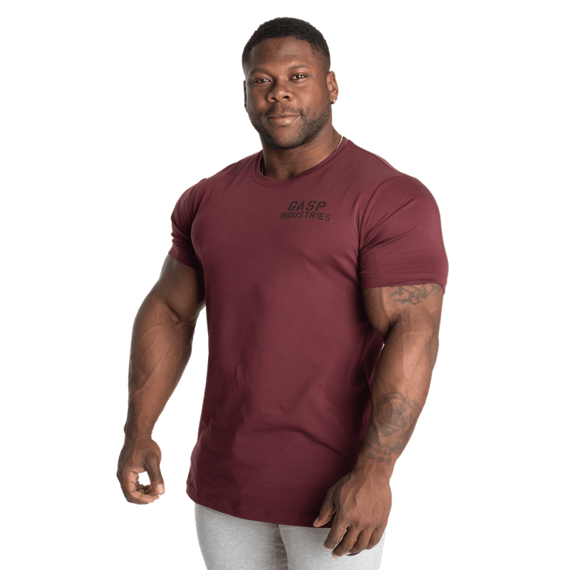 Gasp 89 Classic Tapered Tee, mørk rød t-skjorte