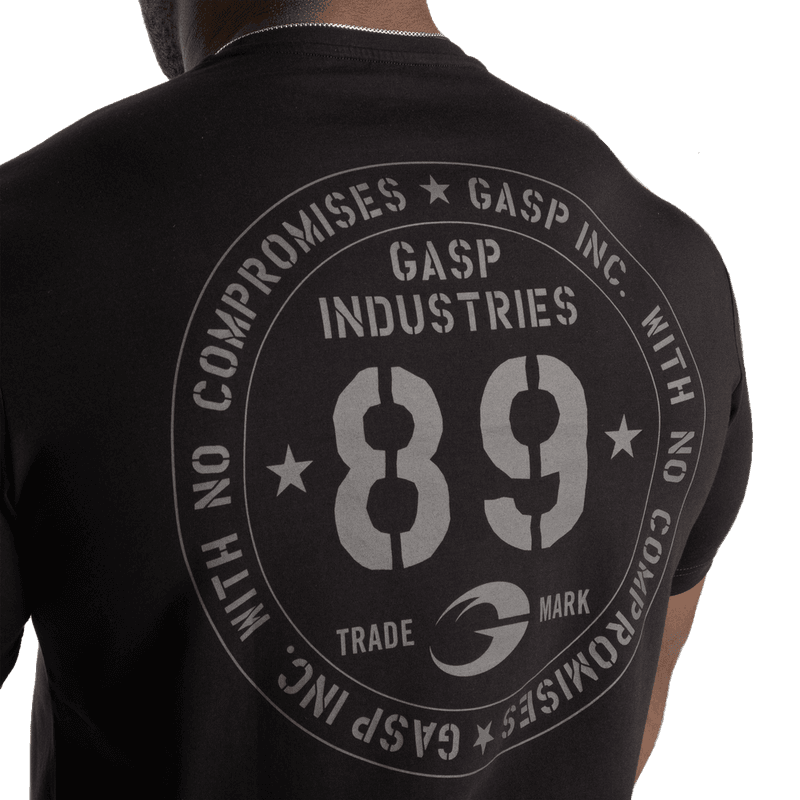 Gasp 89 Classic Tapered Tee, svart t-skjorte