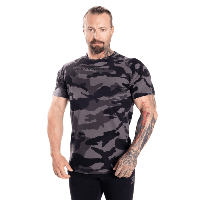 Hovedbilde Better Bodies Gym Tapered Tee, mørk camo ...