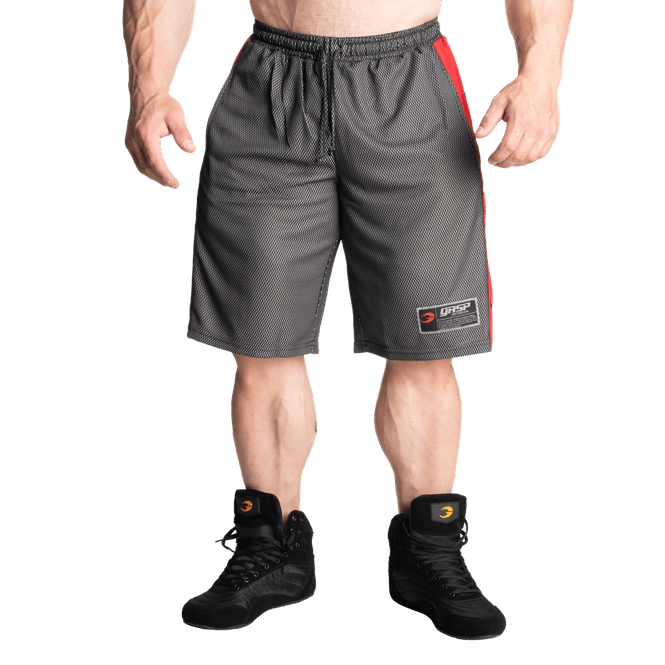  GASP No1 Mesh Shorts, svart/rød