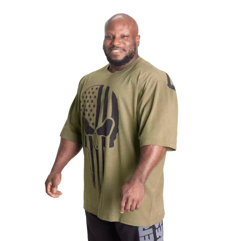 Better Bodies Skull Union Iron Tee, grønn t-skjorte