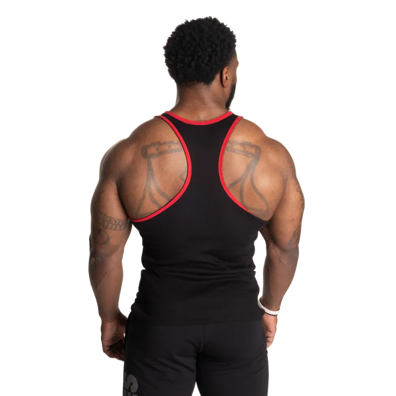 Better Bodies Dumbbell T-back, svart/rød singlet
