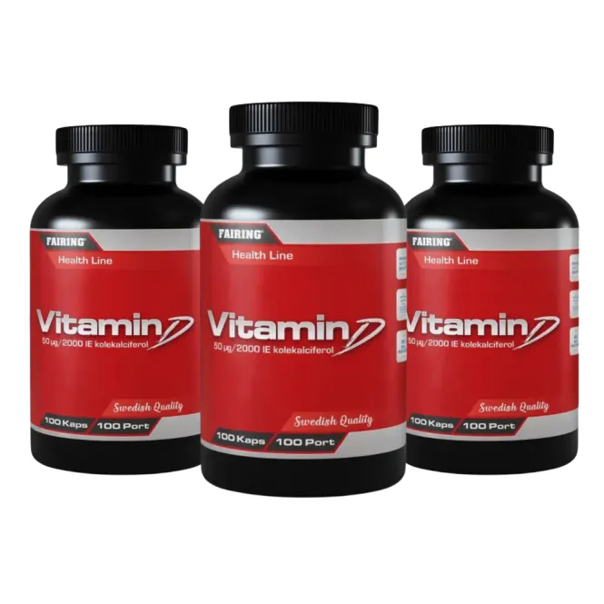 Hovedbilde 3 x Vitamin D 2000IE, 100 kapsler