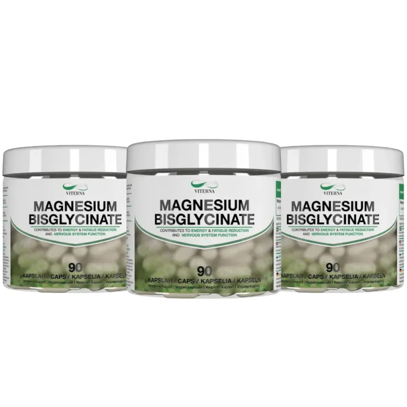 3 x Viterna Magnesium bisglycinate, 90 caps