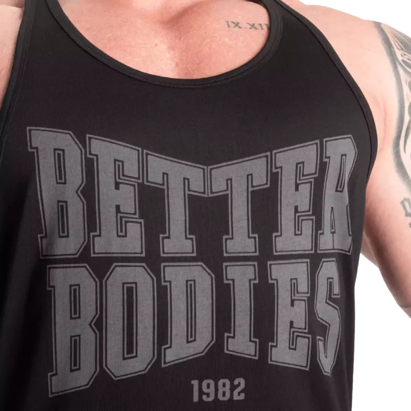 Better Bodies 1982 Essential T-back, svart/grå singlet