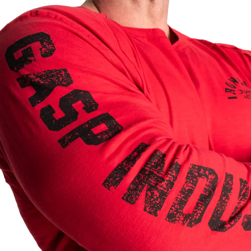 GASP  Throwback LS Tee, rød genser