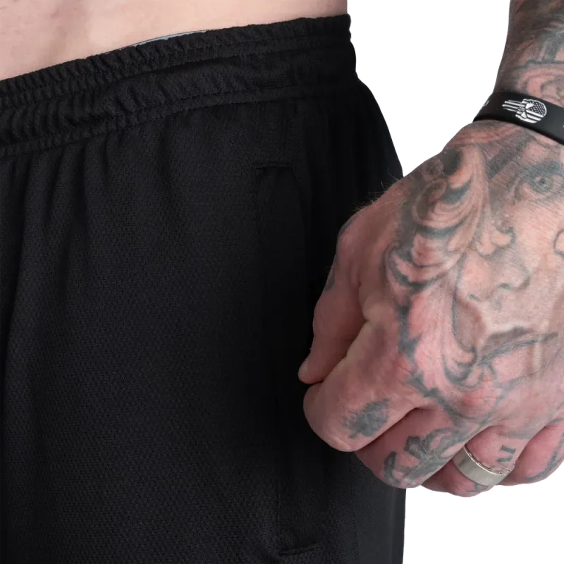 Gasp Old School Baggy Mesh Pant, svart treningsbukse