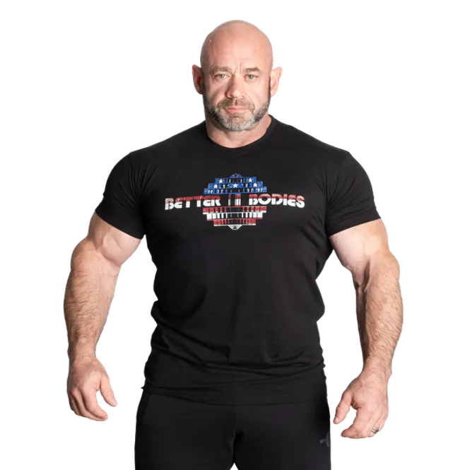 Hovedbilde Better Bodies USA Standard Tee Black, svart ...
