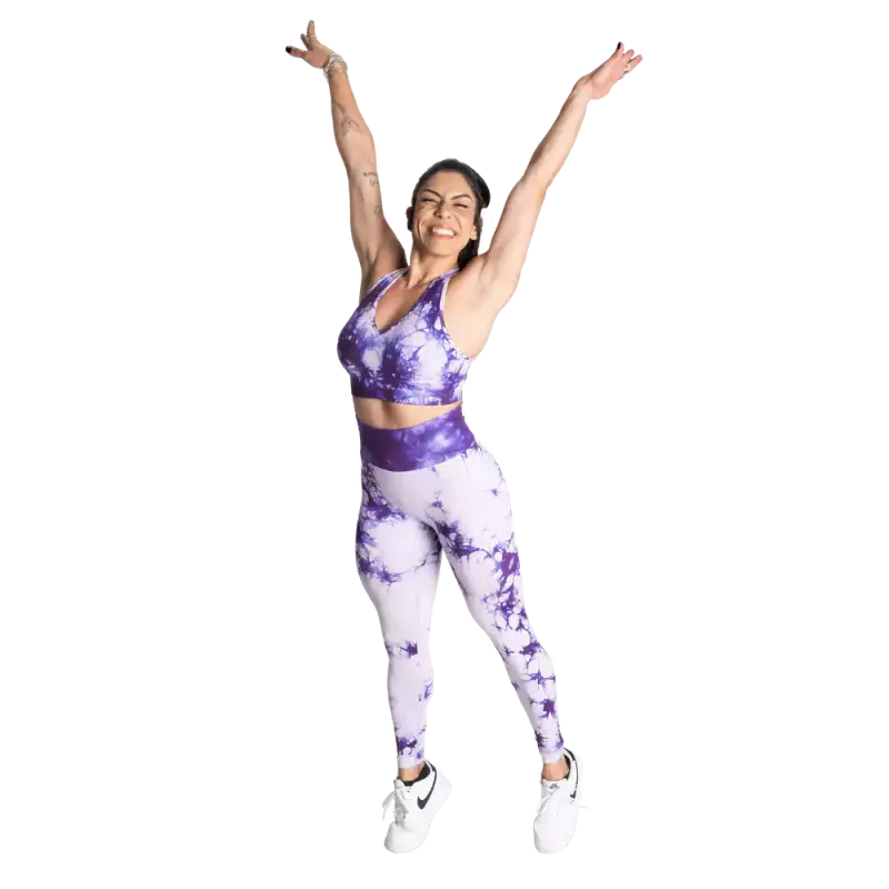 Better Bodies Entice Scrunch Leggings, lilla/hvit tights