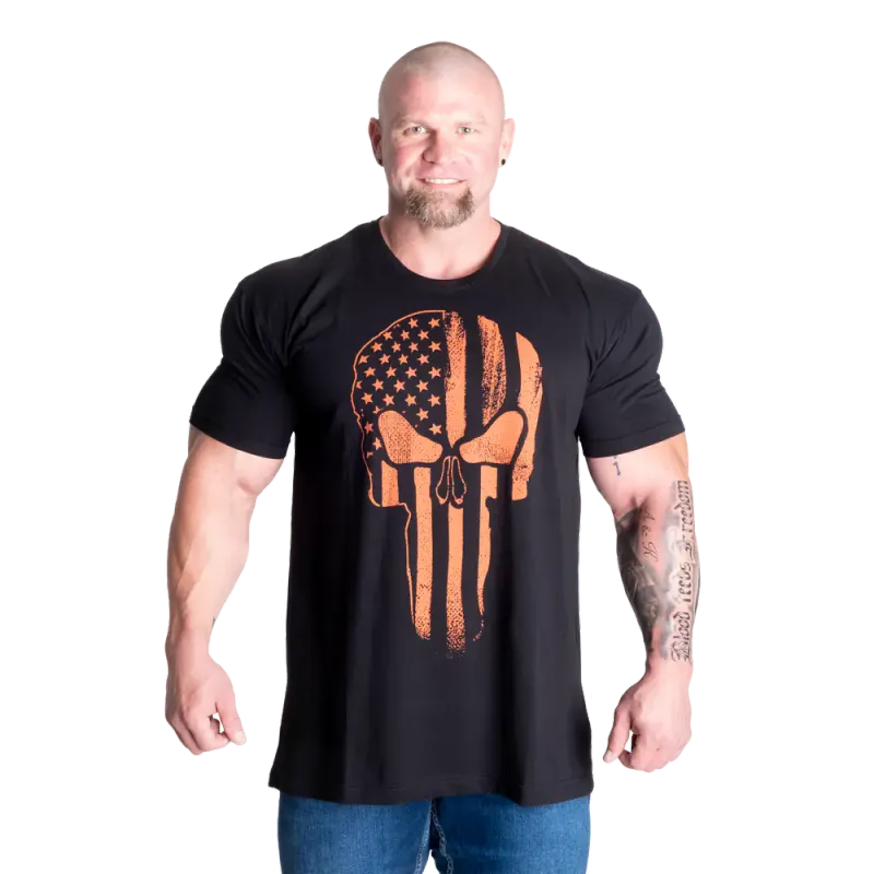 GASP Skull Standard Tee, svart/oransje t-skjorte