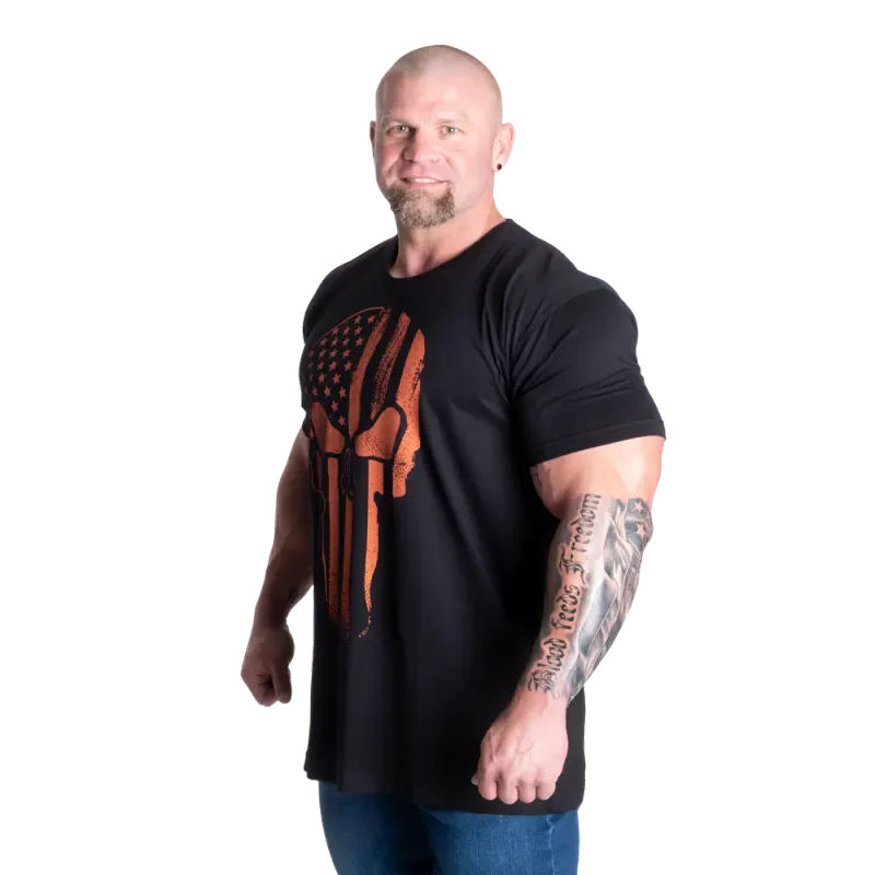 GASP Skull Standard Tee, svart/oransje t-skjorte