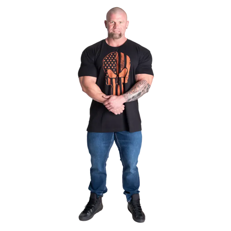 GASP Skull Standard Tee, svart/oransje t-skjorte