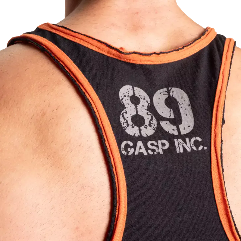 Gasp Division Jersey Tank, svart/oransje singlet
