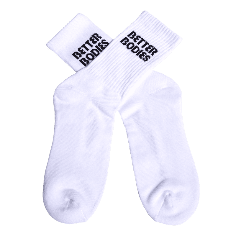 Better Bodies Crew Socks 1 pk, hvite sokker
