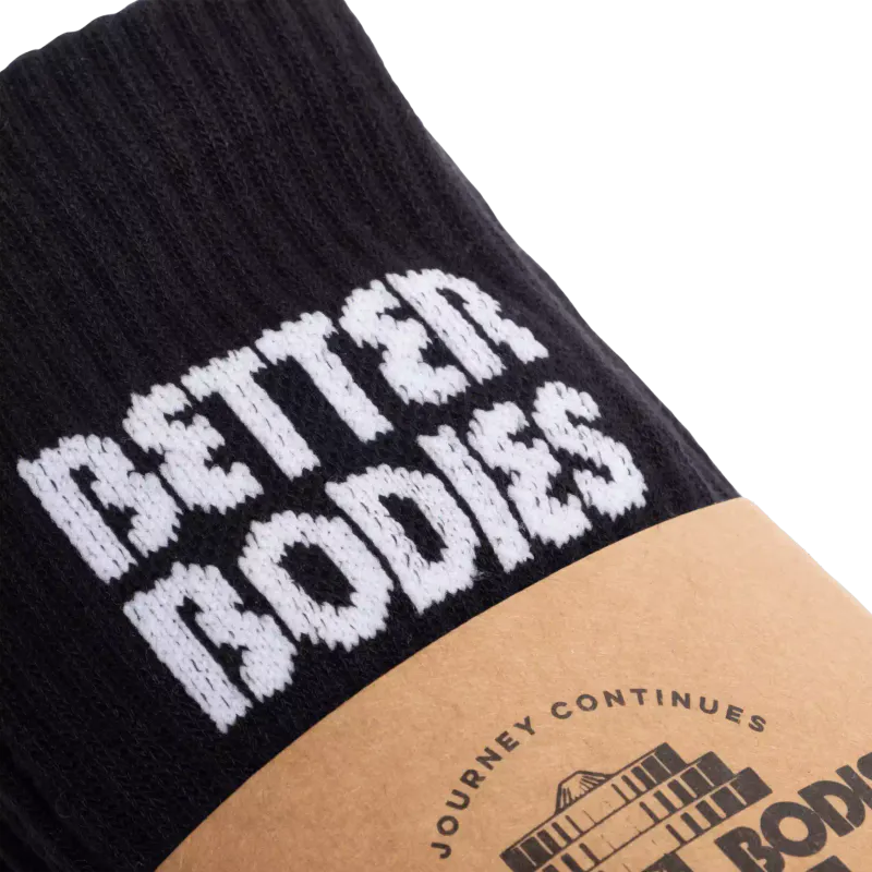Better Bodies Crew Socks 3 pk, svarte sokker