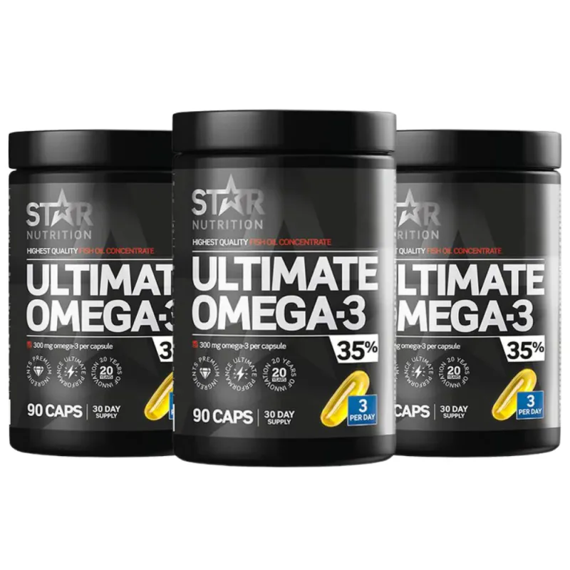 3 x Ultimate Omega-3 35% 1000 mg, 90 kapsler