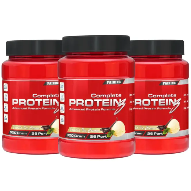 Hovedbilde 3 x Complete Protein 900g, 50% whey & 50% kasein