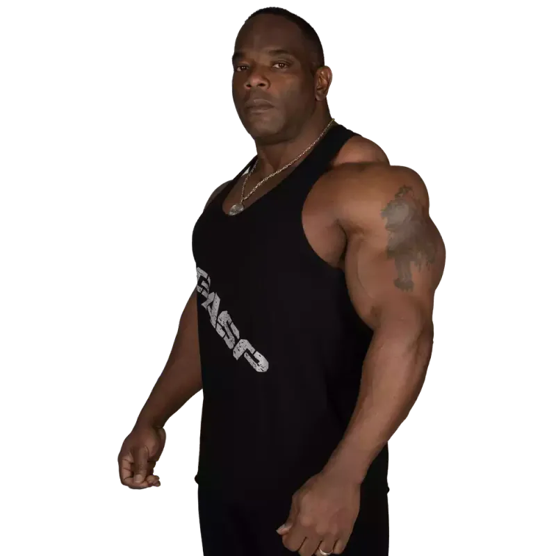 Gasp Vintage T-back, svart singlet