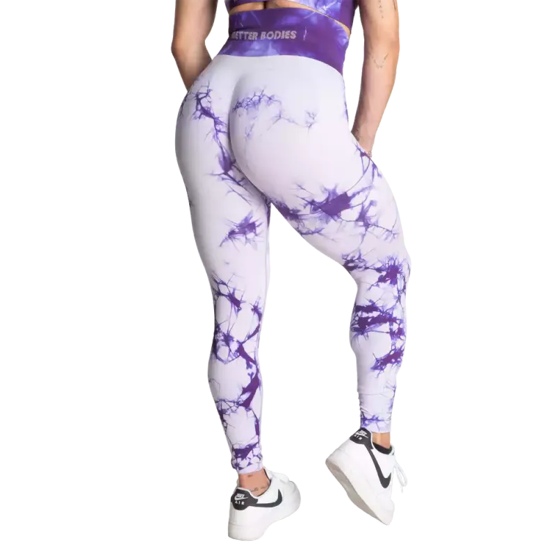 Better Bodies Entice Scrunch Leggings, lilla/hvit tights