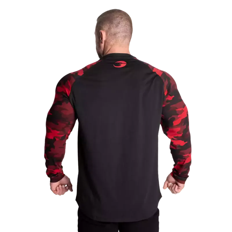 Gasp Original Raglan ls, svart/rød camo genser