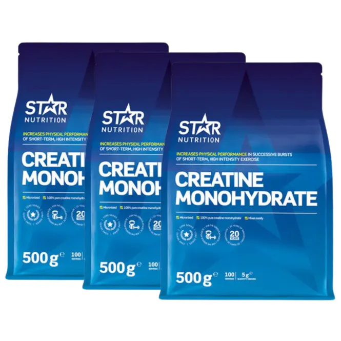 Hovedbilde 3 x Creatine Monohydrate, 500 g