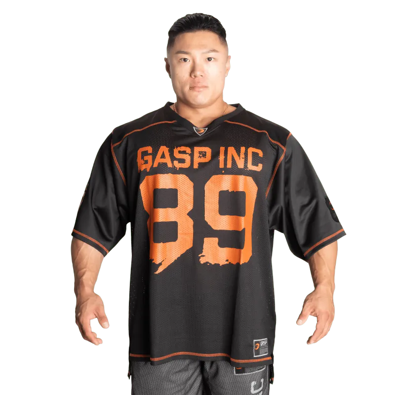 GASP No1 Football Tee, svart/oransje t-skjorte