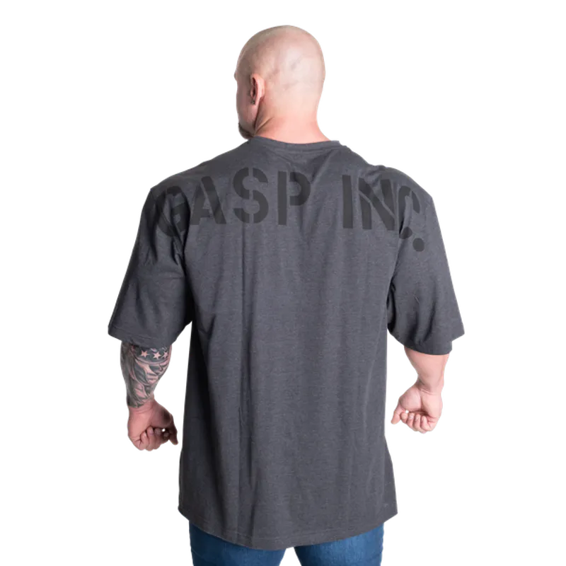 Gasp Skull Division Iron Tee, mørk gråmelert