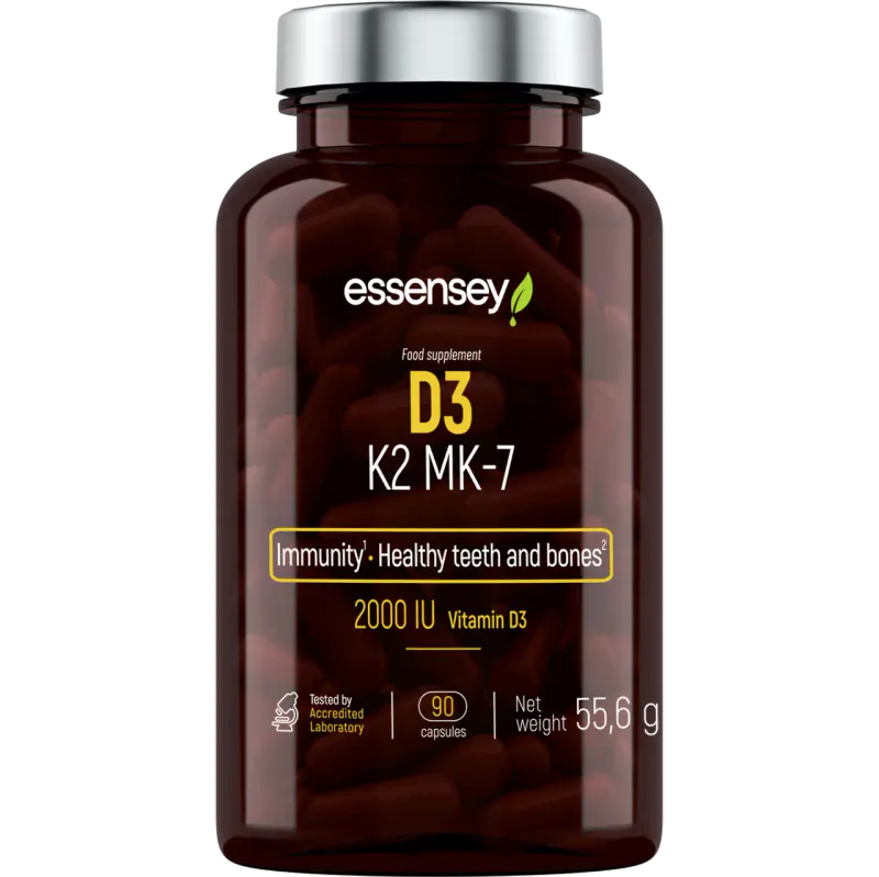 Essensey D3 K2 MK-7, 90 kapsler