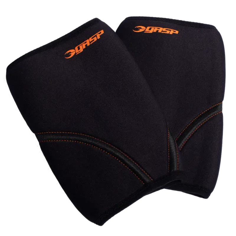 Gasp 7mm Neoprene Knee Sleeves, støtte til kne, svart