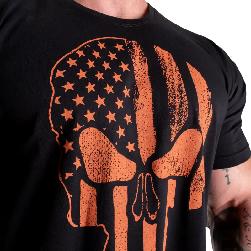 GASP Skull Standard Tee, svart/oransje t-skjorte
