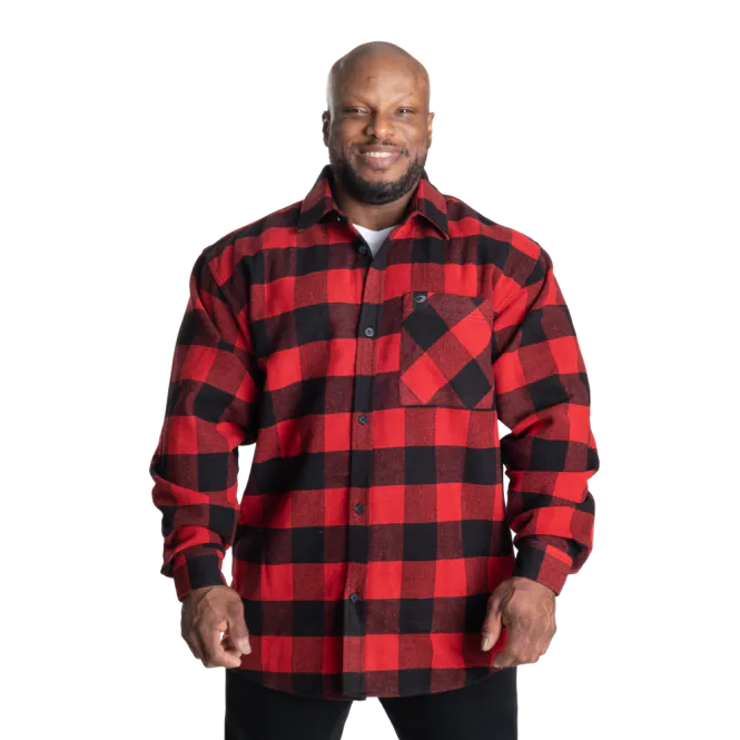 Hovedbilde GASP Heavy Flannel Shirt, rød/svart ...