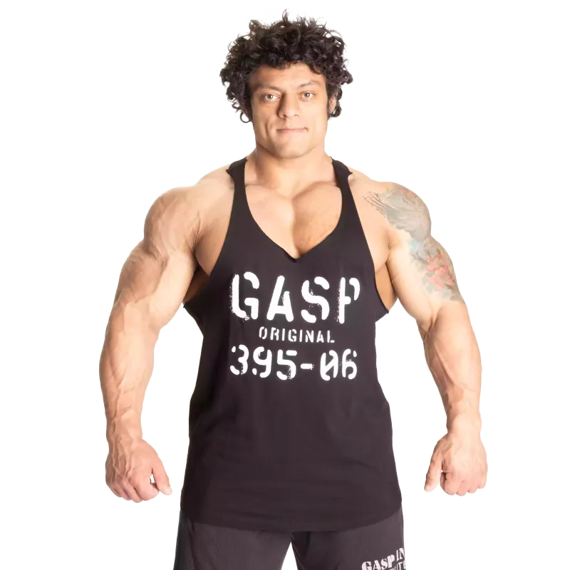Gasp Original Stringer, svart/hvit singlet