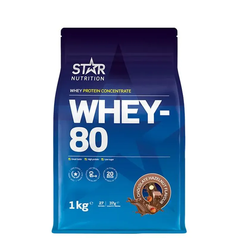 Star Nutrition Whey-80, 1 kg proteinpulver