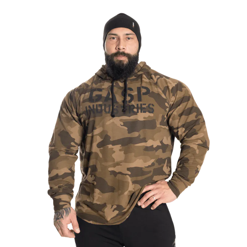 Gasp l/s Thermal Hoodie, grønn camo hettegenser