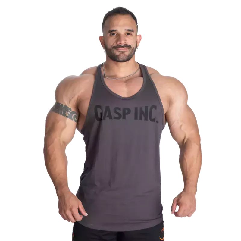 Gasp Essential T-back, Iron grå singlet