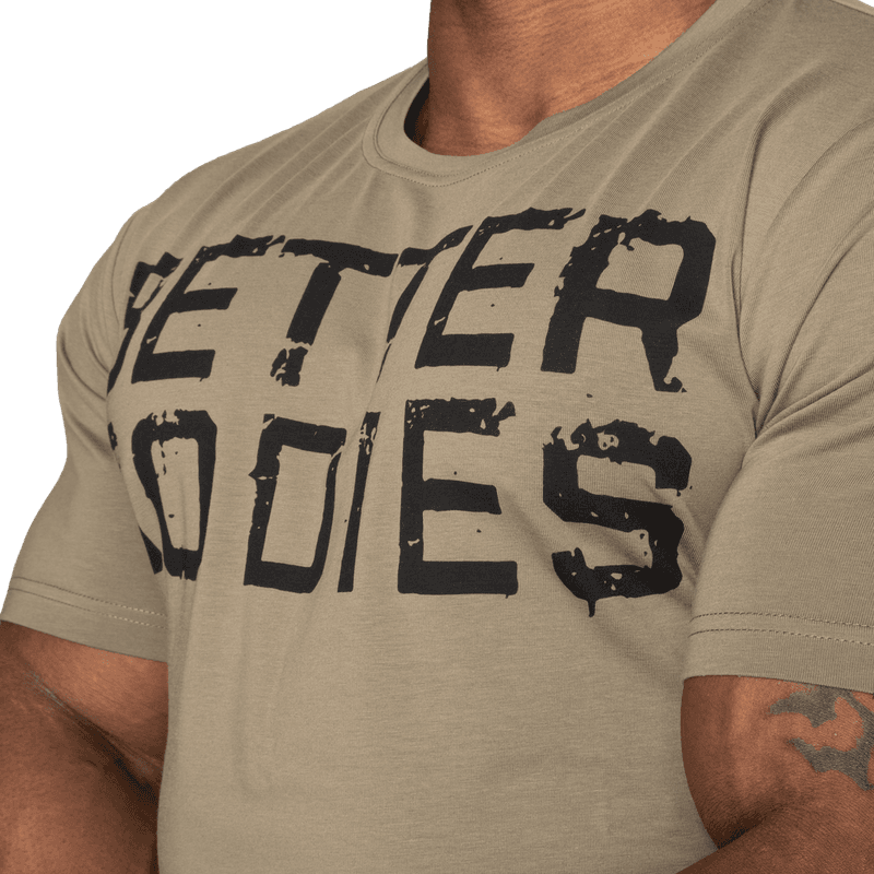 Better Bodies Basic Tapered Tee, grønn/svart t-skjorte