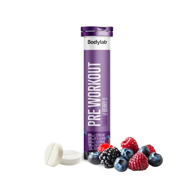 Hovedbilde Bodylab Pre Workout Tabs  20 stk, Berry PWO