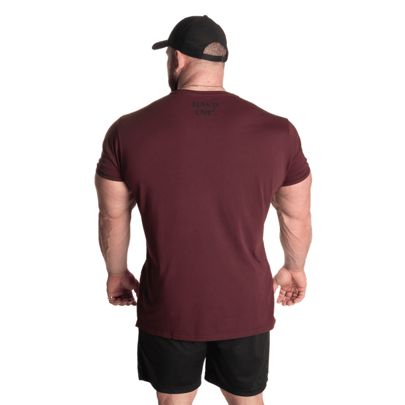 GASP Basic Utility Tee, mørk rød t-skjorte