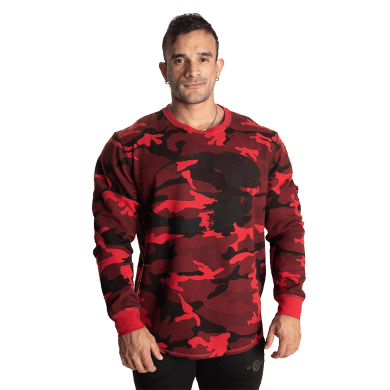 GASP Thermal Logo Sweater, rød camo genser