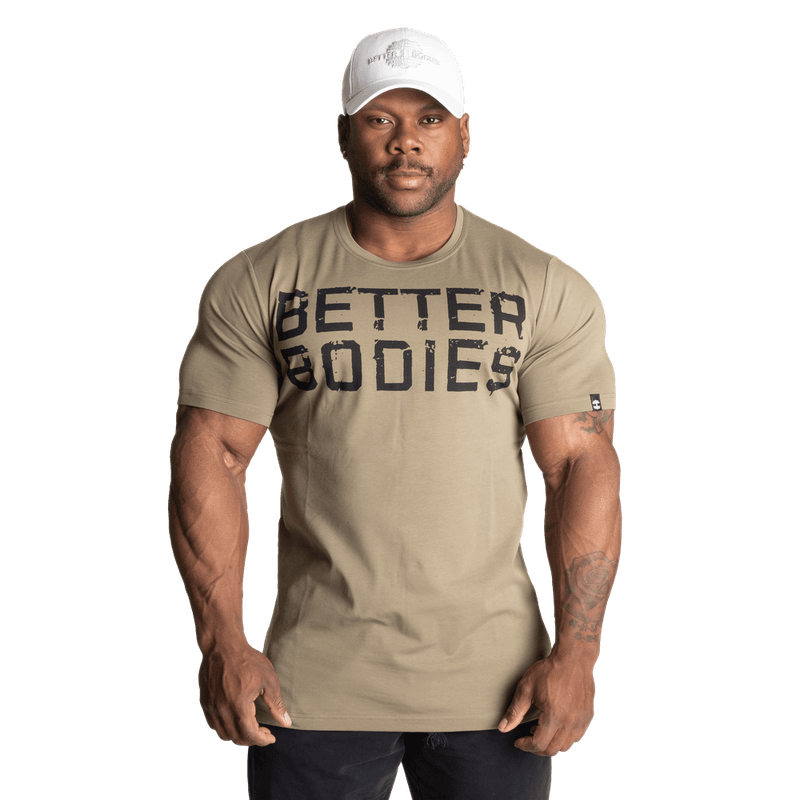 Better Bodies Basic Tapered Tee, grønn/svart t-skjorte