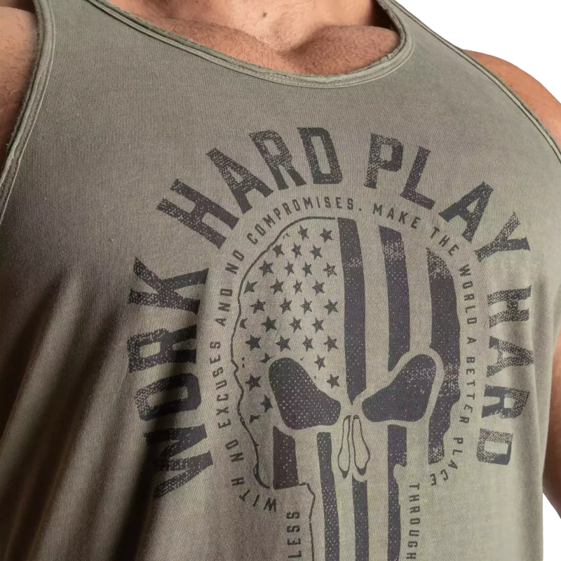 Gasp Skull T-back, grønn singlet