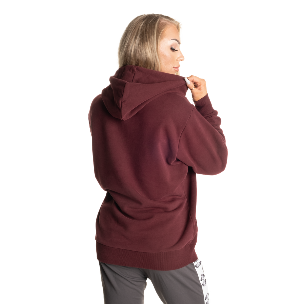 Better Bodies Logo Hoodie V2, rød hettegenser 