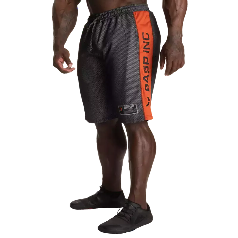GASP No1 Mesh Shorts, svart/oransje